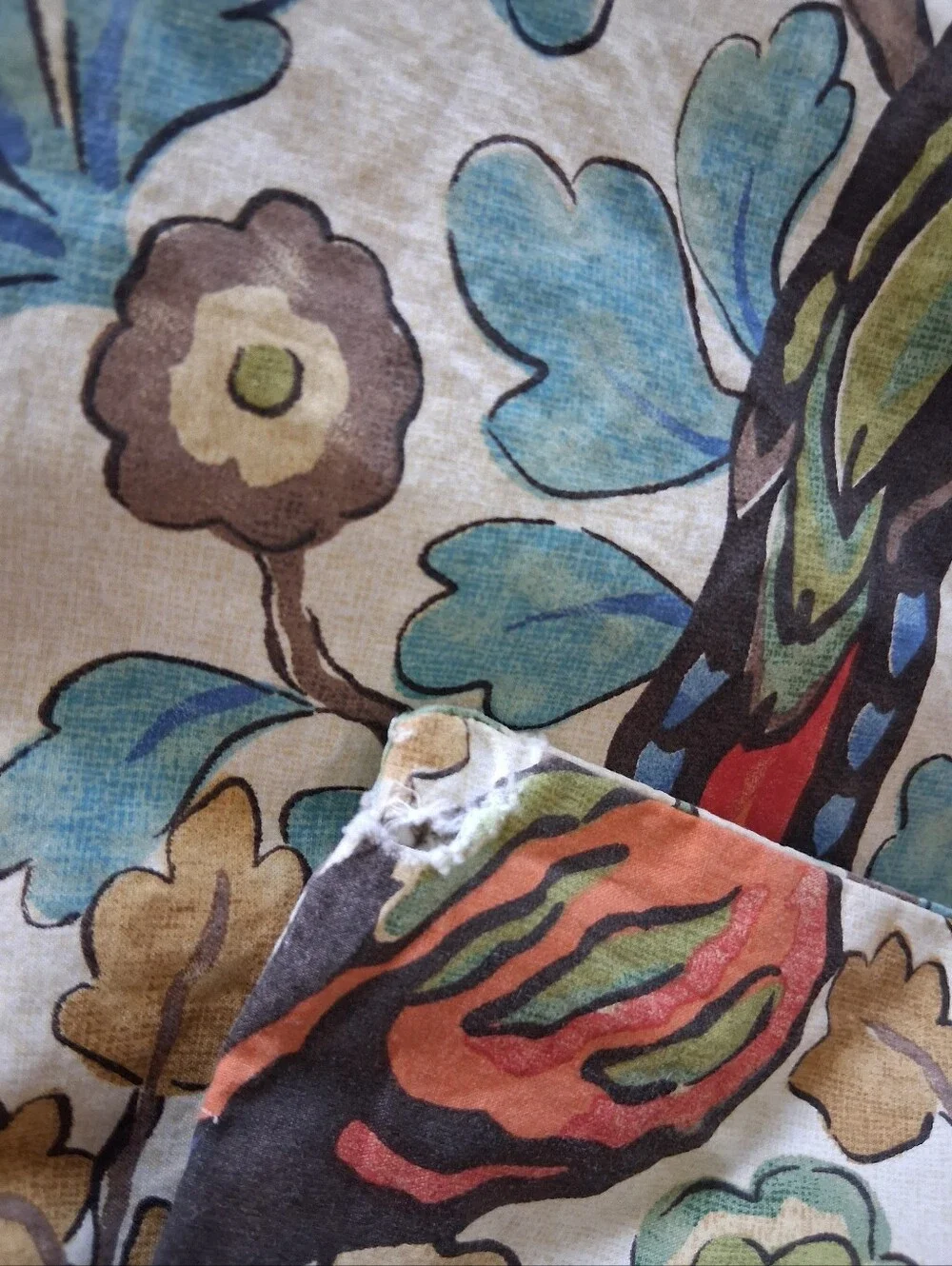 Pottery Barn Mayle Queen Duvet Cover And Shams Birds Botanical Floral